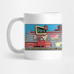 V8 Diner Illustration Mug